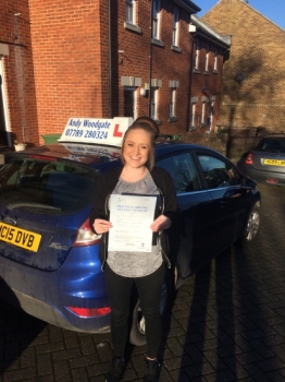 Well deserved pass Simone - Only 2 minor driving faults!...